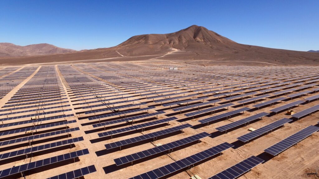 desert solar farm in chile